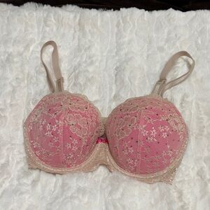 Elegant Lace Pink Bra